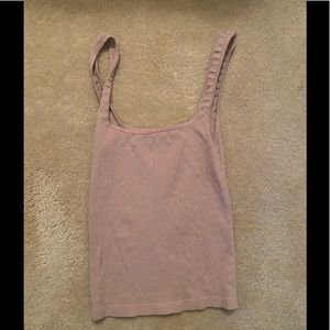 Free People square neck tank. Light pink. Size XS.